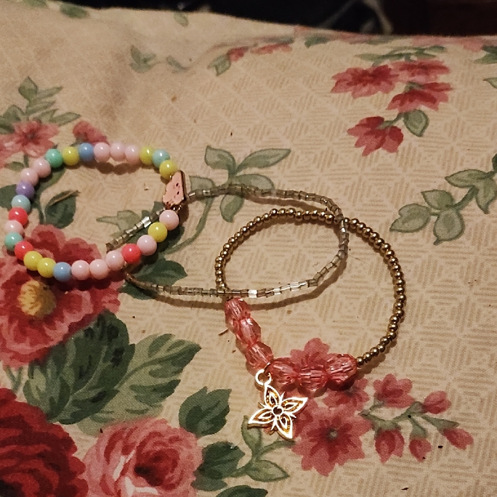 Colorful Beaded Bracelets Set For Girls